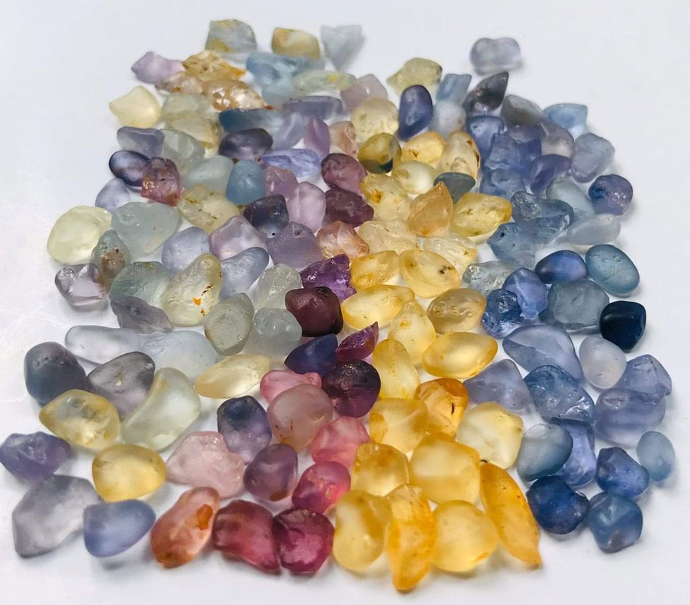 The color range of Nivitihigala sapphires
