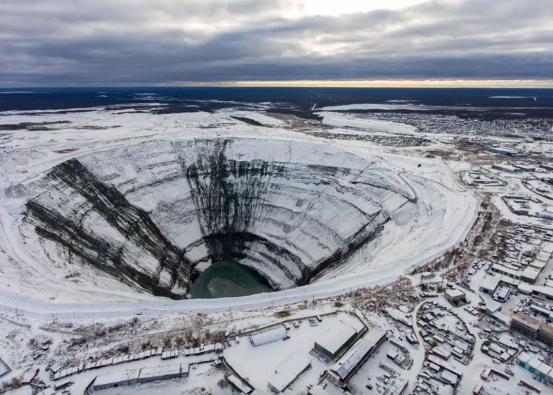 An Alrosa diamond mine in Minry, Russia